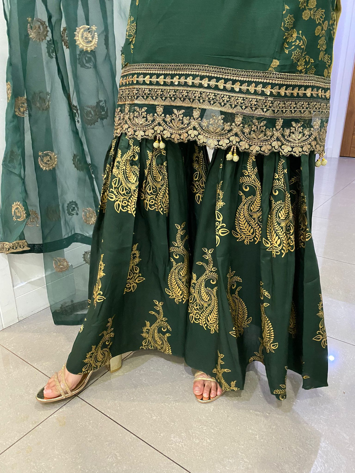 Isma gharara 3pc - Green