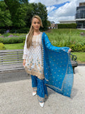 Noor Gharara - White/Turquoise U3-G5