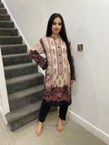 Sapphire Kurta - Cream multi