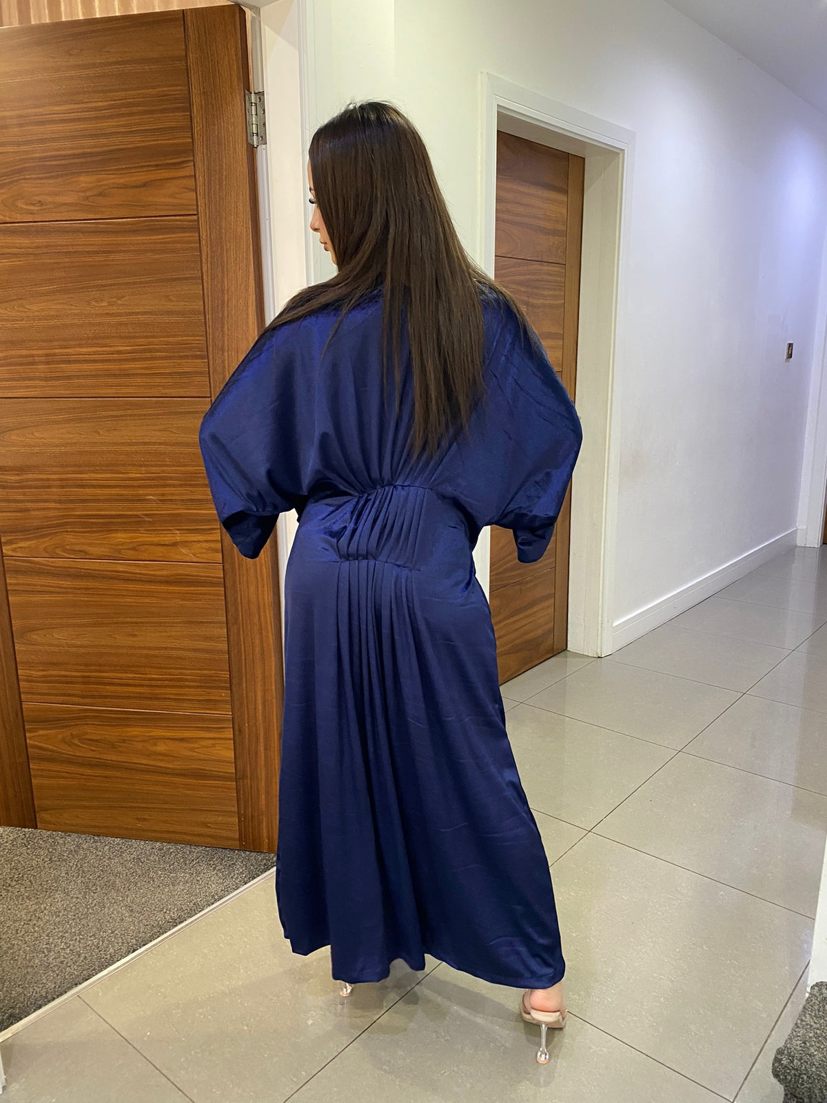 Raniya’s Kaftaan - Navy Pleats